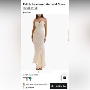 House of CB Felicia Lace Insert Mermaid Gown